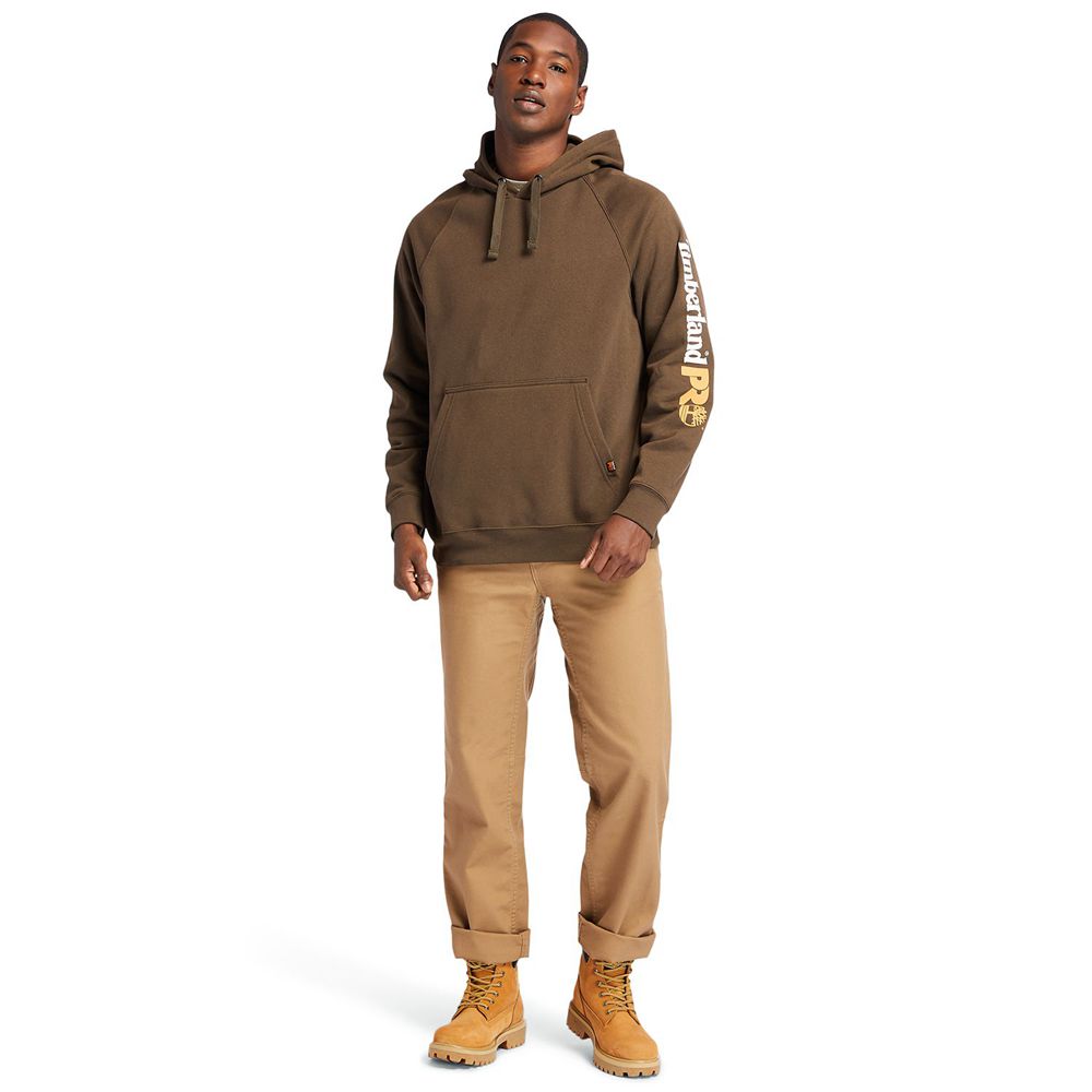 Moletom Masculino - Timberland Pro® Hood Honcho Sport Hoodie - TQUWG2497 - Marrom Escuro